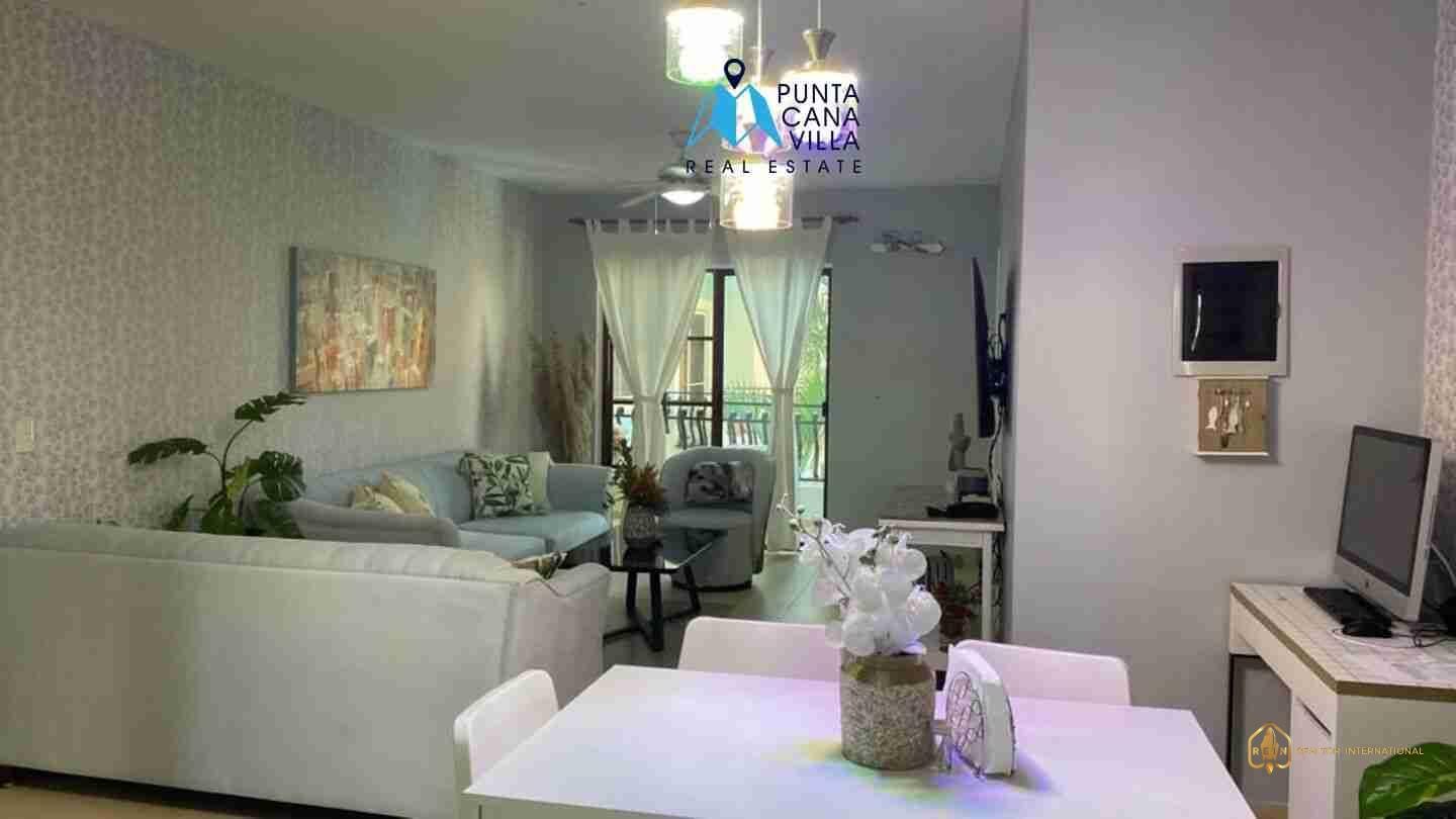 Condo for sale in Los Corales Punta Cana living room view .jpeg