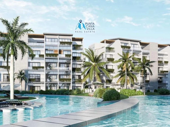 Exclusive Offer: 2-Bedroom Condo for Sale in Palms Oasis, Punta Cana, with Jacuzzi and Free Shuttle-Bus to the Beach