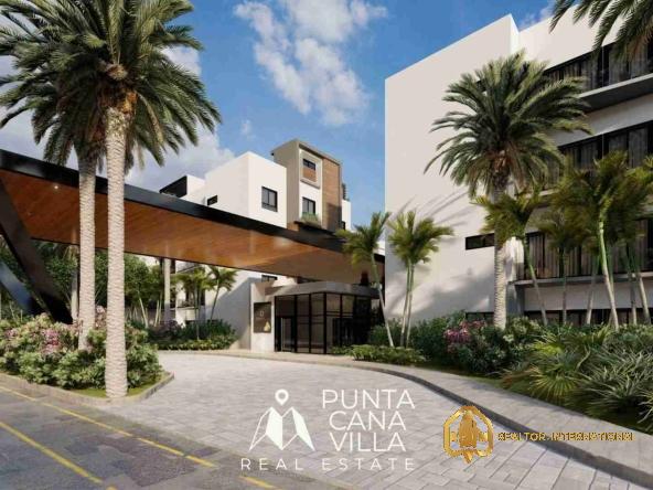 Top floor 3-BR condo for sale located in the central area of Punta Cana, pool views