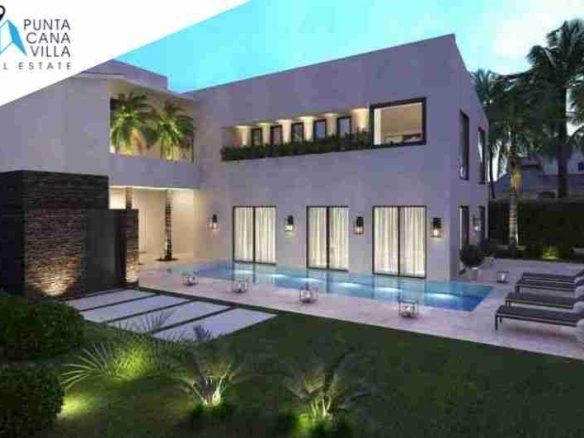 Punta Cana Village, Modern villa 4BR for sale. Beach and Pool