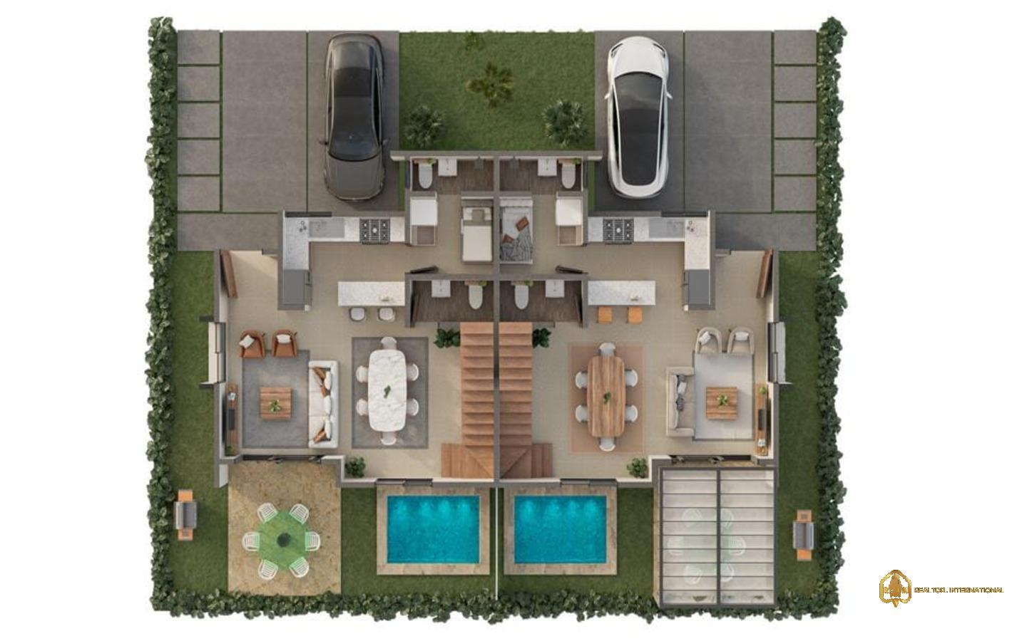 For sale in Vista Cana, three bedroom villa in Punta Cana, Green Garden II () For sale in Vista Cana, three bedroom villa in Punta Cana, Green Garden II ()