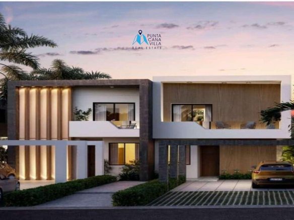 For sale in Cap Cana, three-bedroom villa in Ciudad Las Canas
