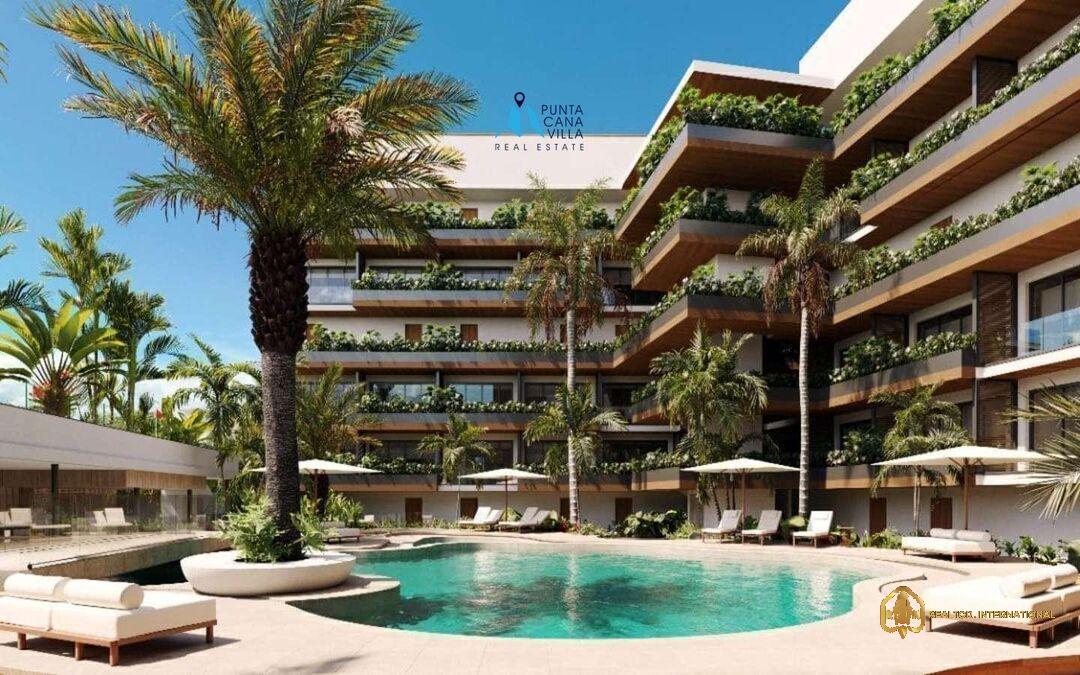 For sale in Cap Cana, two-bedroom condo in Galia Residences