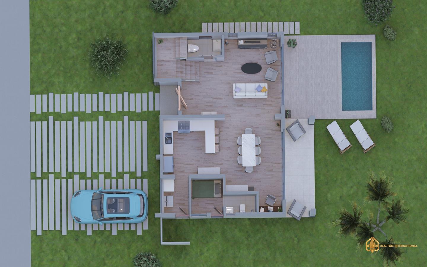 For sale in Punta Cana, three bedroom villa in Vista Cana, Blisstrails () For sale in Punta Cana, three bedroom villa in Vista Cana, Blisstrails ()