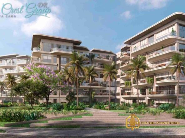 Two Bedrooms Apartments for sale in Cap Cana with Golf course and Private Beach