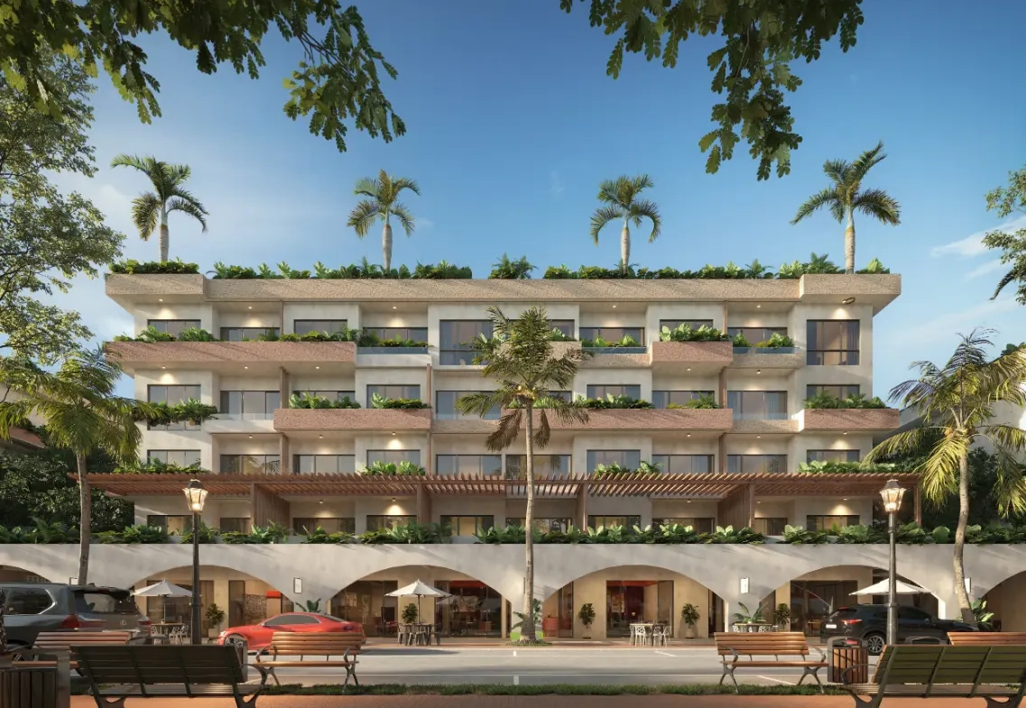 ID , One Bedroom Studio Penthouse For Sale In City Place, Punta Cana With Side View ()