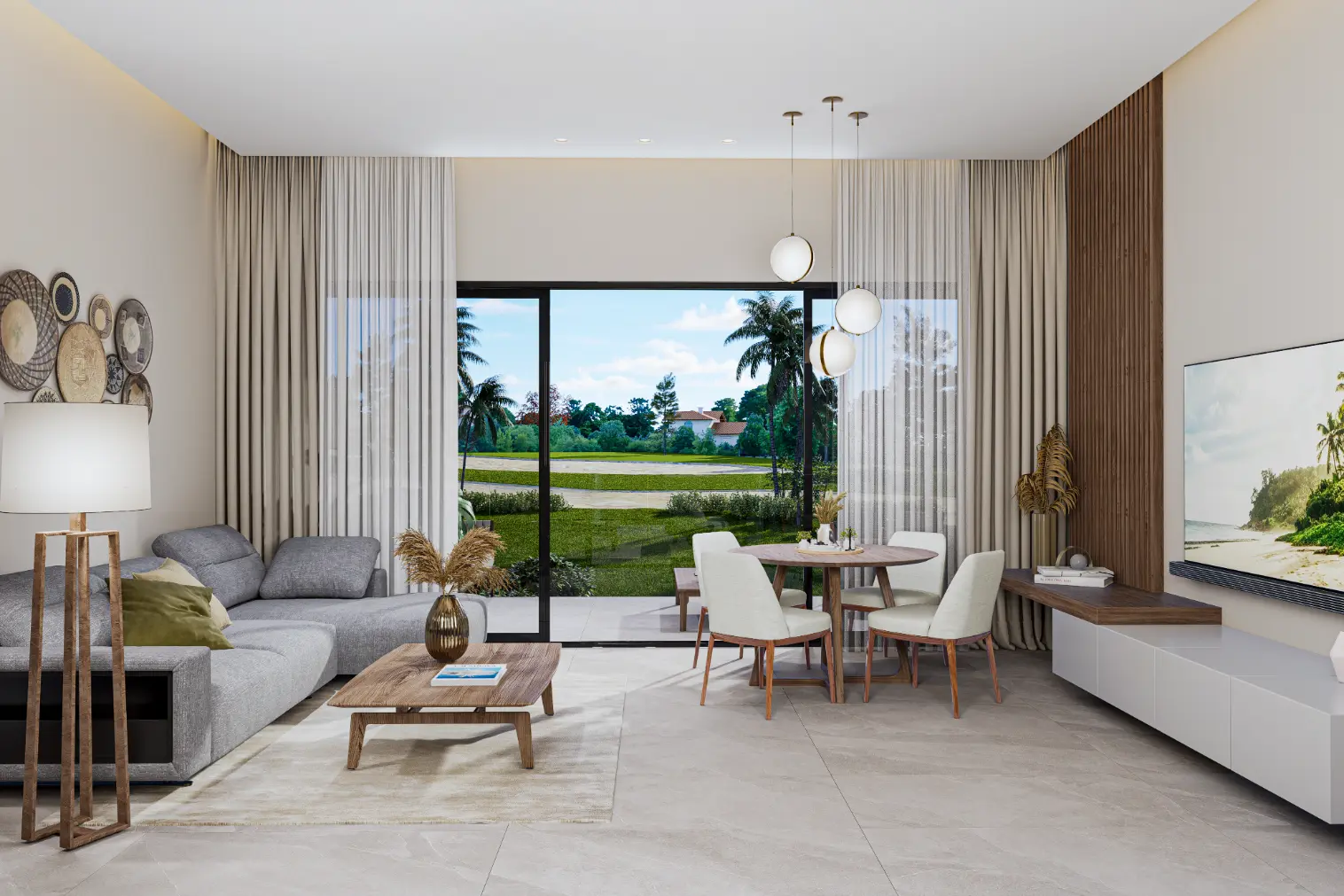 ID , Two Bedroom Condo for Sale at The Palms Residences, White Sands, Punta Cana ()