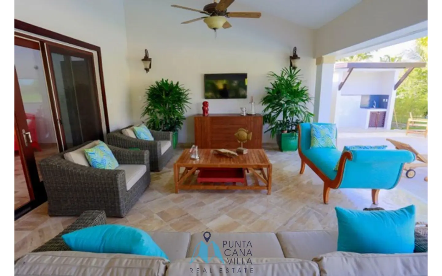 Punta Cana Four bedroom furnished villa for sale in Tortuga By