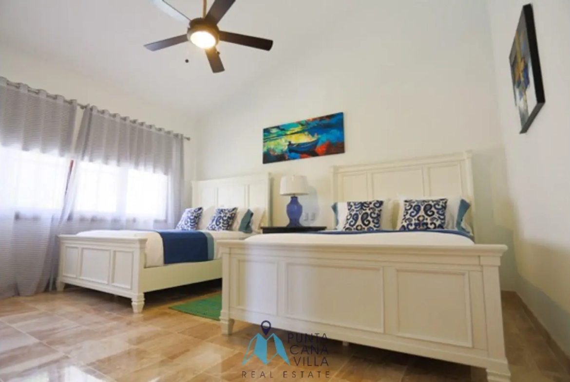 Punta Cana Four bedroom furnished villa for sale in Tortuga By