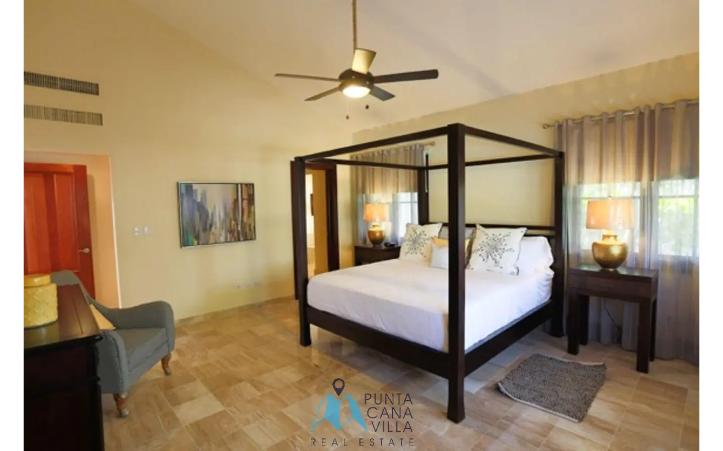 Punta Cana Four bedroom furnished villa for sale in Tortuga By