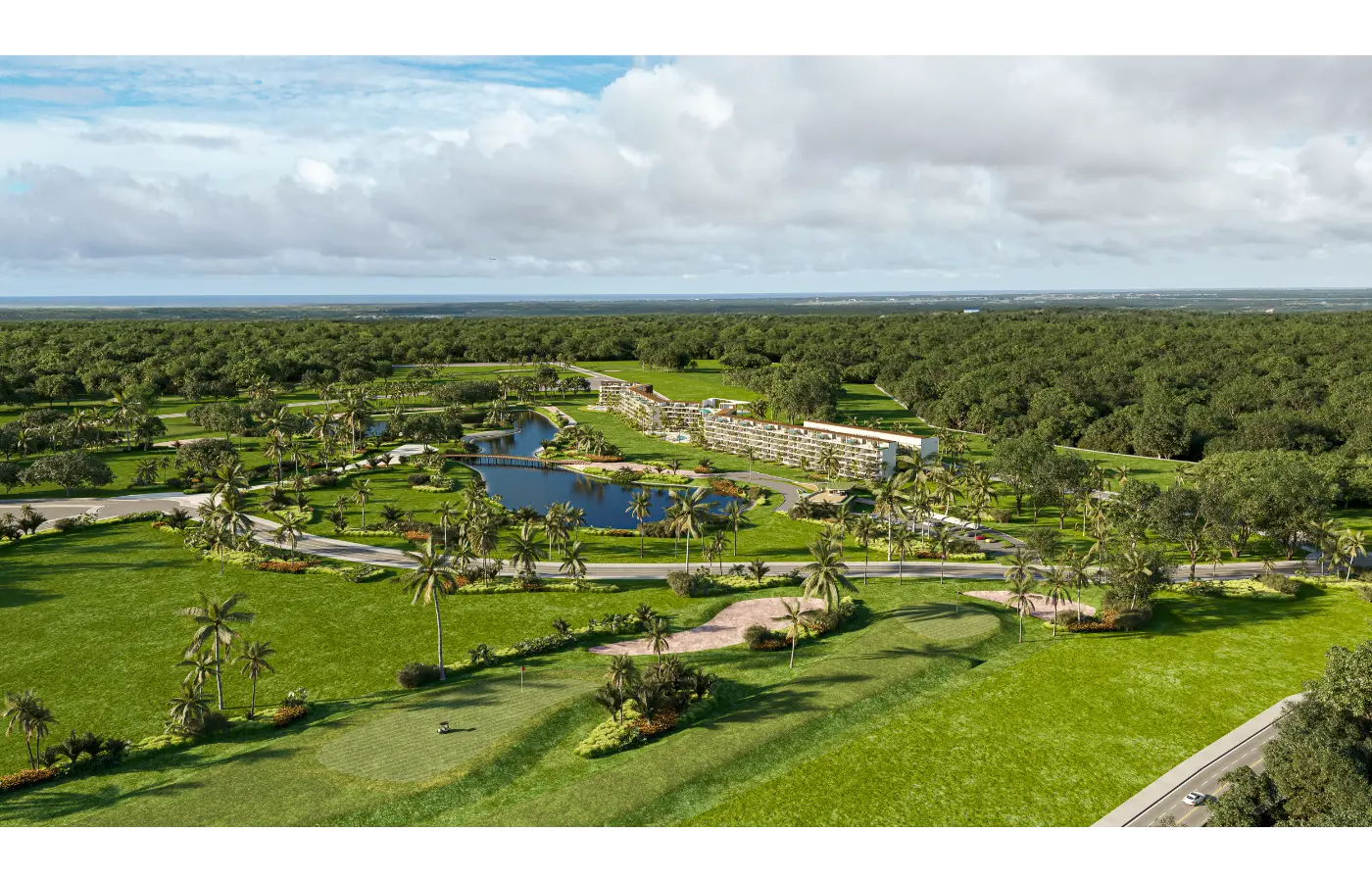 ID Coral Lake Resort One Bedroom Apartment For Sale In Cap Cana with views of the Lake