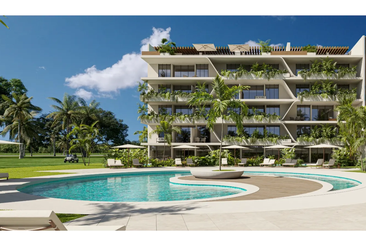 ID Coral Lake Resort One Bedroom Apartment For Sale In Cap Cana with views of the Lake