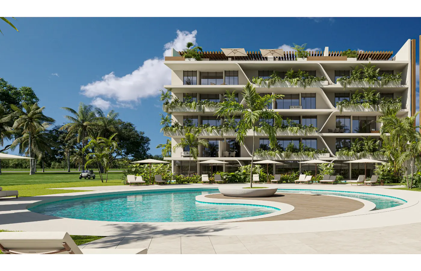 ID Coral Lake Resort One Bedroom Apartment For Sale In Cap Cana with views of the Lake