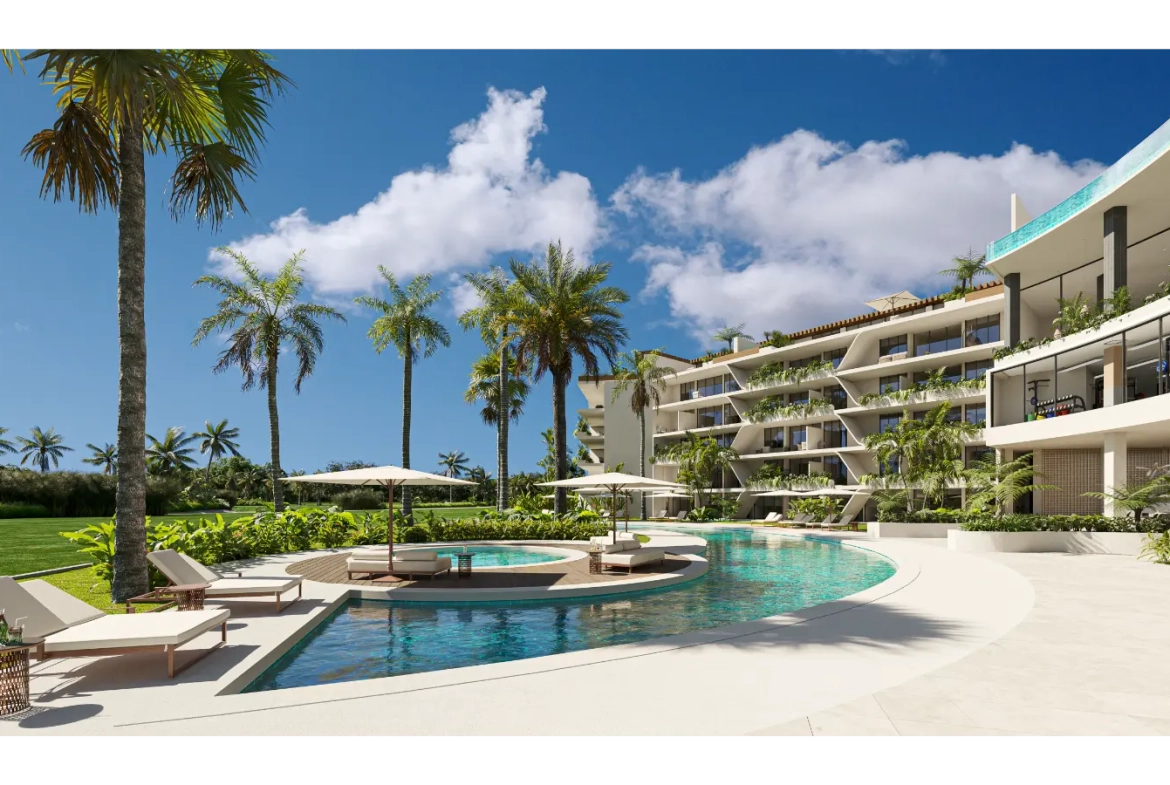 ID Coral Lake Resort One Bedroom Apartment For Sale In Cap Cana with views of the Lake