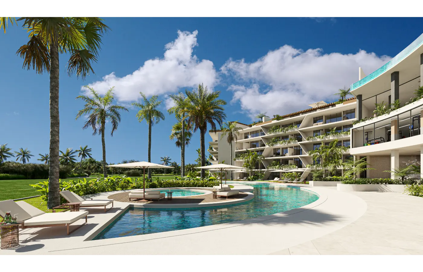 ID Coral Lake Resort One Bedroom Apartment For Sale In Cap Cana with views of the Lake