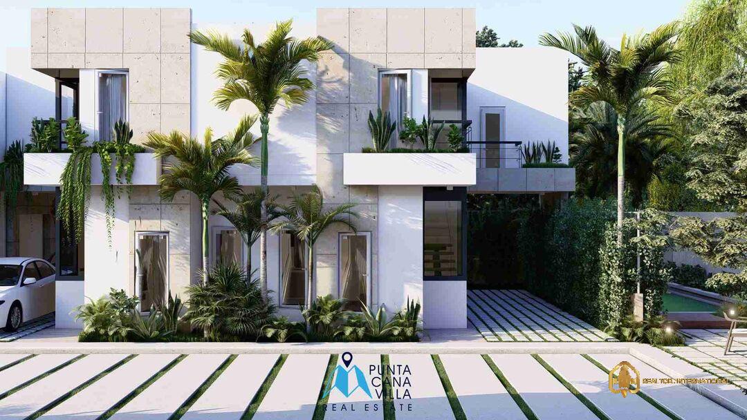 Modern Three Bedroom Villa For Sale In Las Brisas Bavaro Punta Cana With Balcony