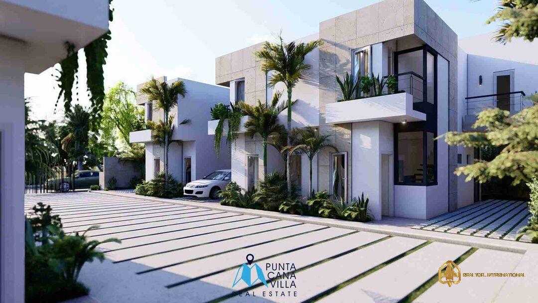 Modern Three Bedroom Villa For Sale In Las Brisas Bavaro Punta Cana With Balcony