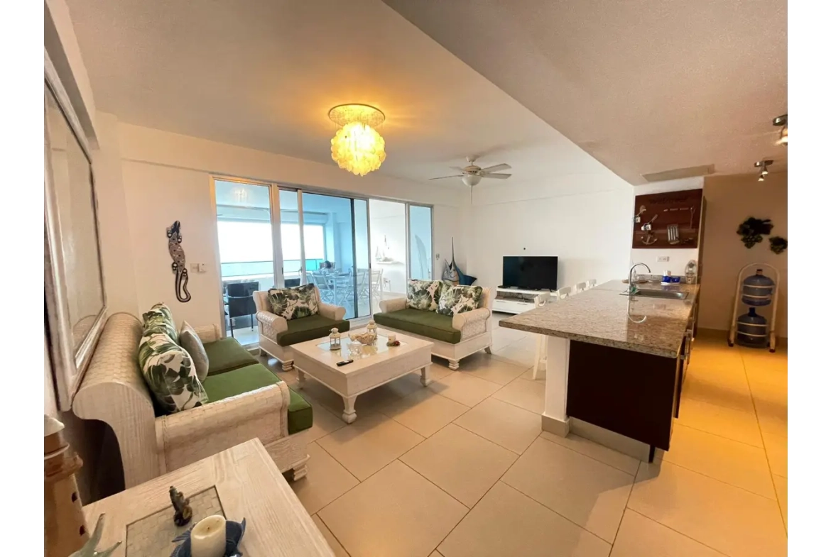 ID , Las Olas, Two Bedroom Apartment For Sale In Juan Dolio With Terrace ()