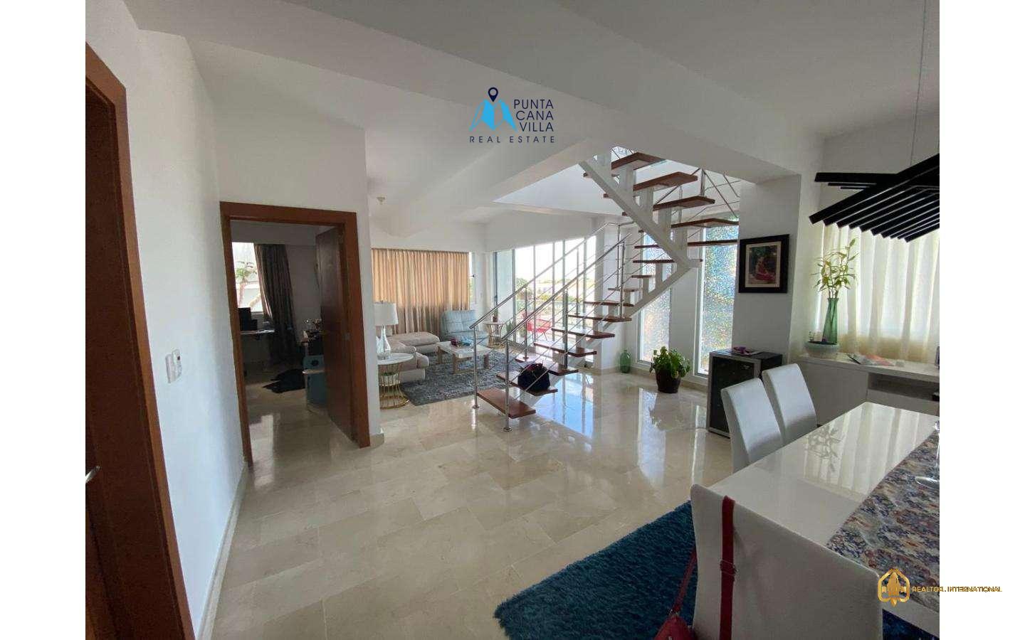 Three bedroom furnished penthouse for sale in Punta Cana Village