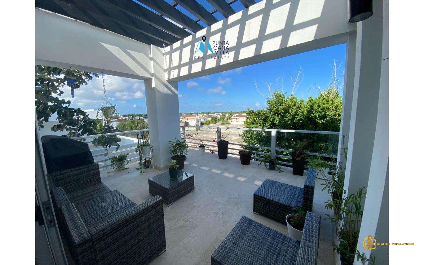 Three bedroom furnished penthouse for sale in Punta Cana Village