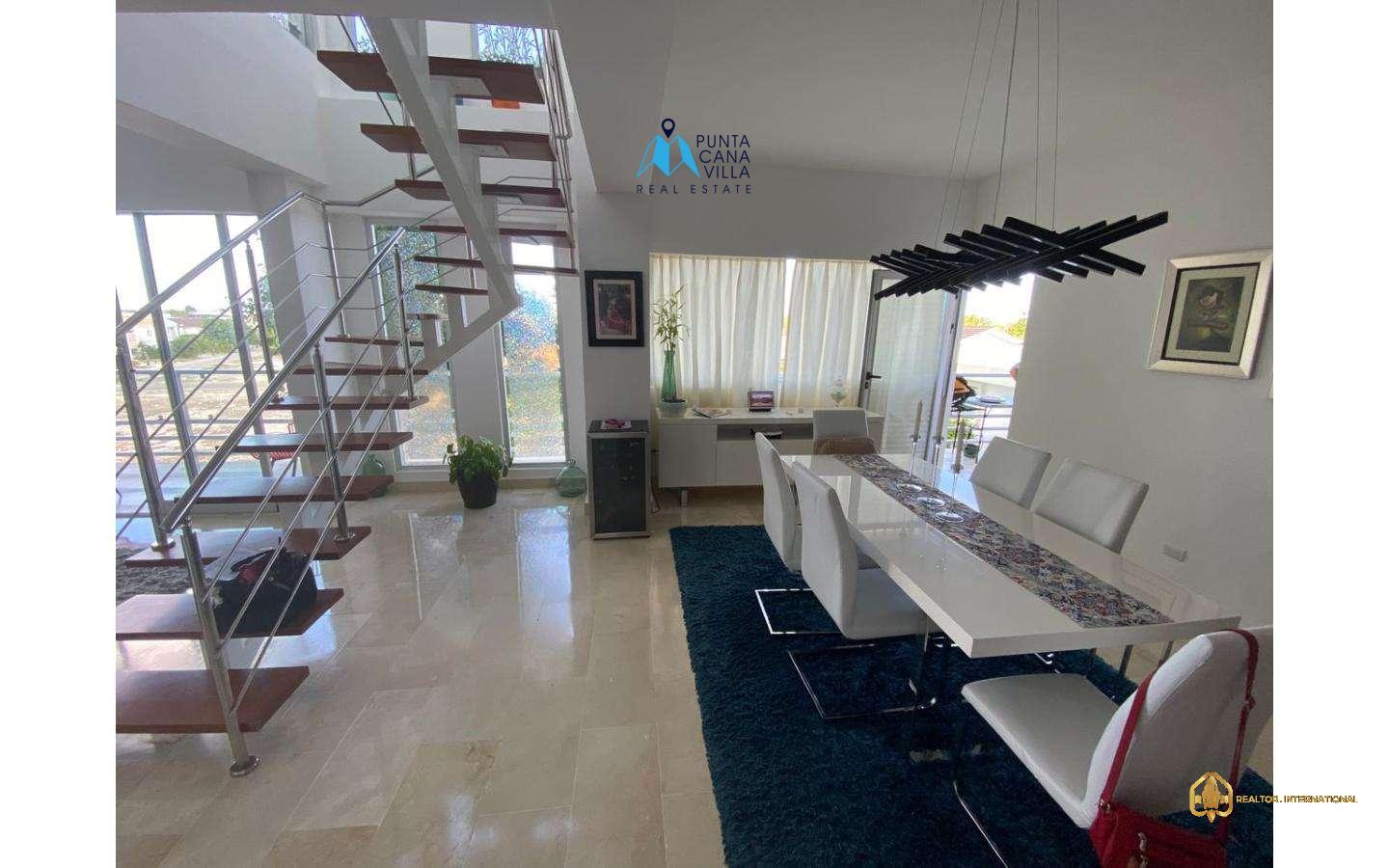 Three bedroom furnished penthouse for sale in Punta Cana Village