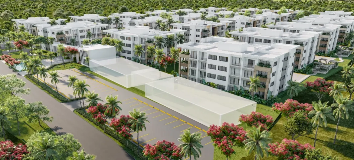 ID Garden City One Bedroom Apartment for Sale in Bavaro, Punta Cana with Private Green Space ()