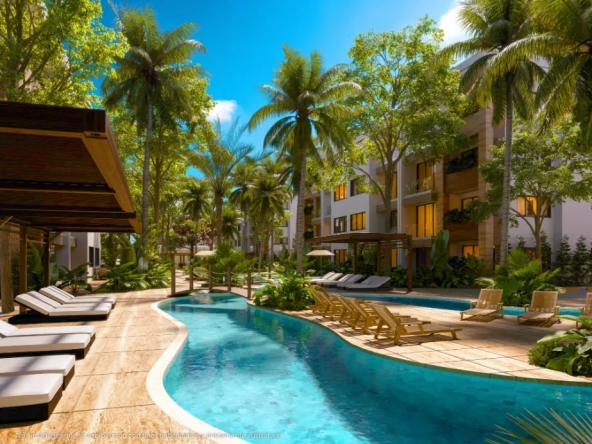 ID Two Bedroom Apartment for Sale in Garden City, Bávaro, Punta Cana – Featuring a Lobby ()