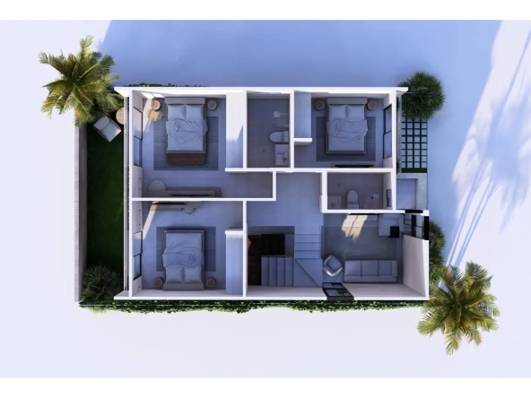 ID Three Bedroom Villa with Patio for Sale in Downtown Punta Cana – Cascais ()