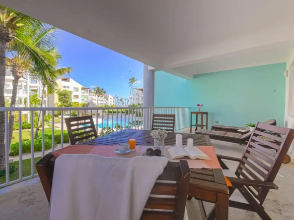 ID Beachfront Two Bedroom Condo for Sale in Playa Turquesa, Punta Cana ()