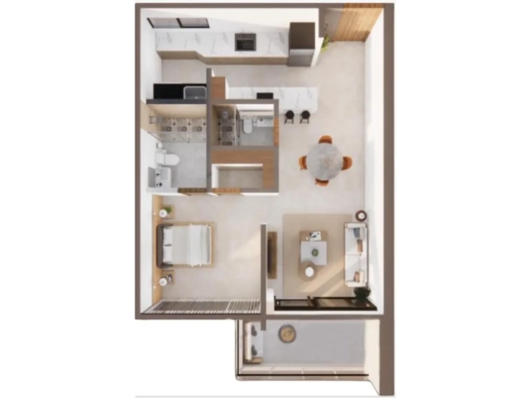 ID One Bedroom Apartment with Balcony for Sale at LM Residences, Punta Cana ()