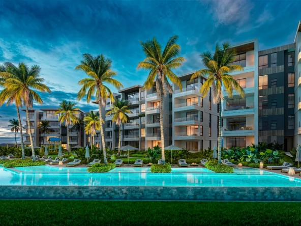One-Bedroom Condo for Sale at Solea, Zabela Beach, Macao, Punta Cana – Stunning Pool View
