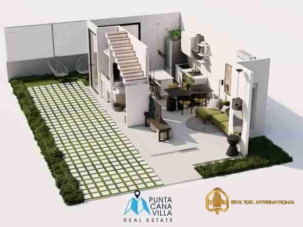 ID , Elegant Two Bedroom Villa with BBQ Area for Sale in Brisas de Punta Cana, Bávaro ()