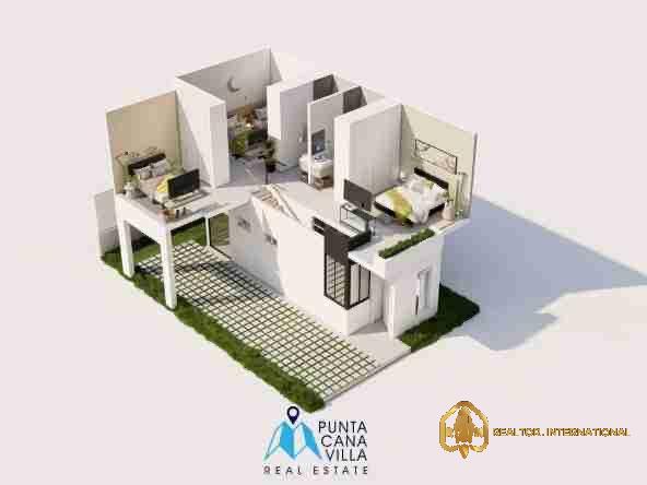 ID , Stylish Three Bedroom Villa with Balcony for Sale in Brisas de Punta Cana, Bávaro ()