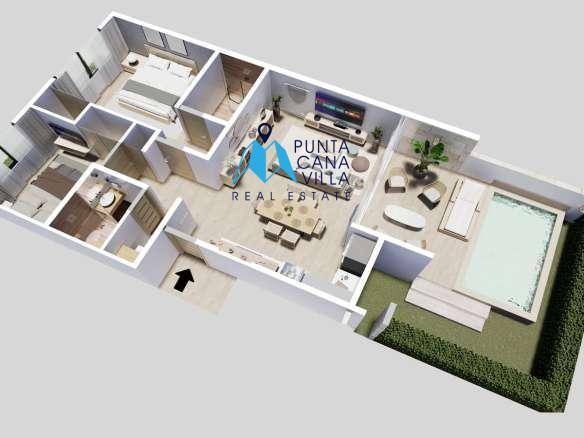 Vista Cana Two Bedroom Apartment for Sale – Cittanova Garden Suites ()