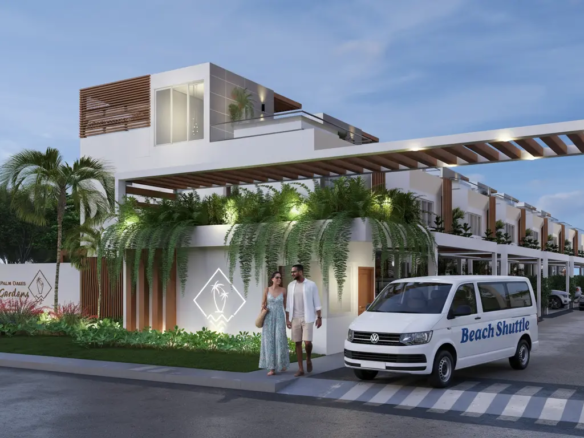 Palm Oasis Gardens: 3-Bedroom Villa with Beach Shuttle in White Sands, Punta Cana