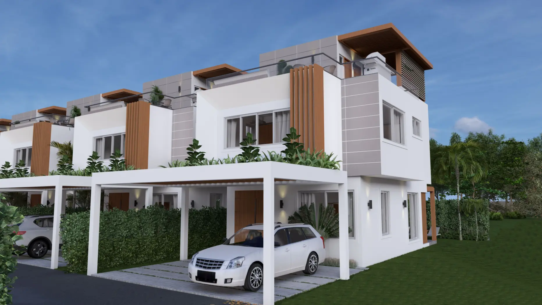 Palm Oasis Gardens: 3-Bedroom Villa with Beach Shuttle in White Sands, Punta Cana