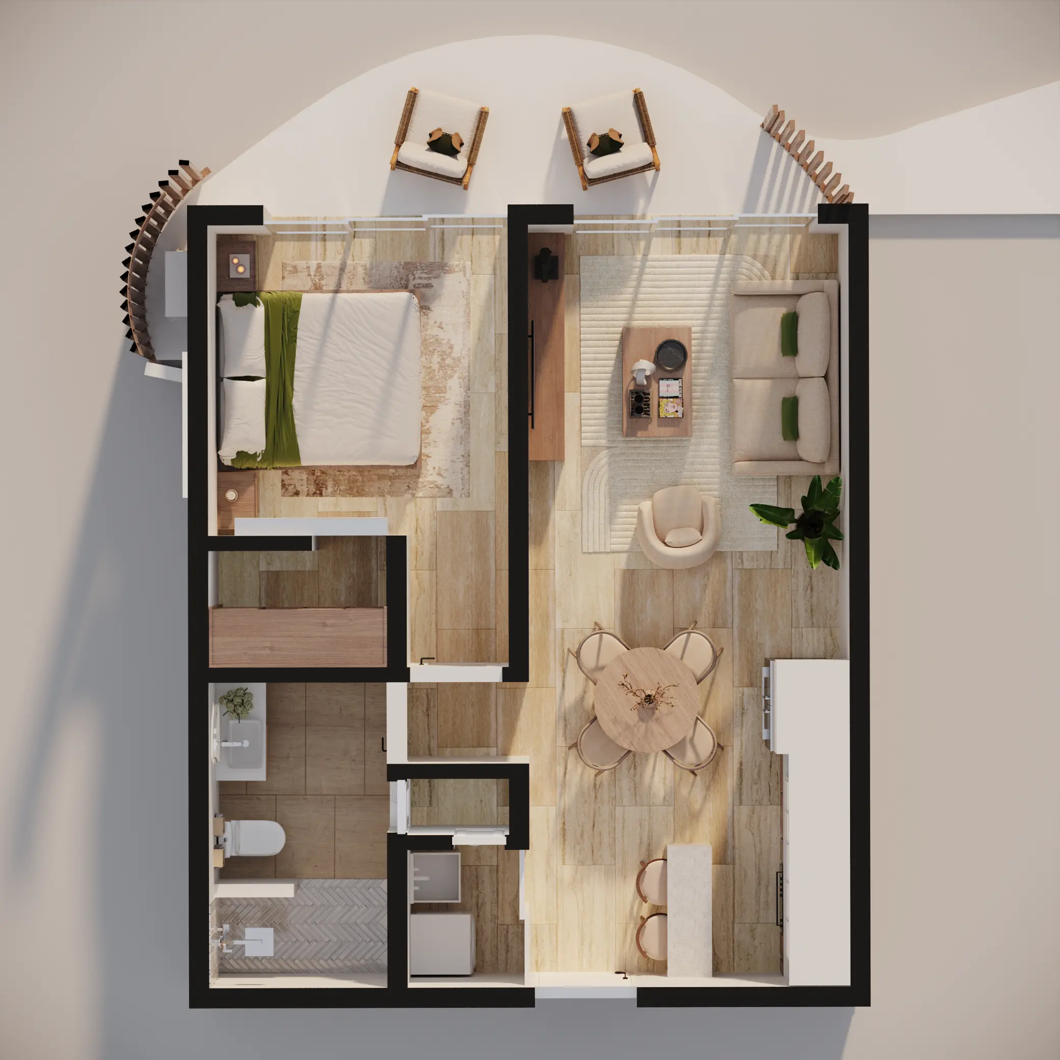 ID , Botanico by Avalon – One Bedroom Condo for Sale in Bávaro ()
