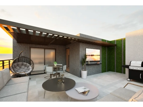ID Contemporary Bedroom Condo for Sale at Por Do Sol Residences, Vista Cana, Punta Cana ()
