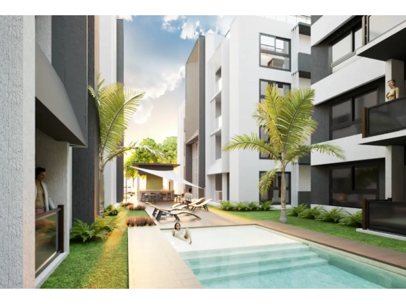 ID Contemporary Bedroom Condo for Sale at Por Do Sol Residences, Vista Cana, Punta Cana ()