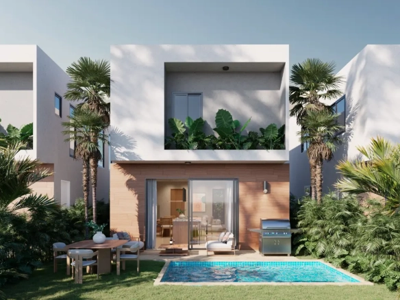 ID Modern Bedroom Villa for Sale in Punta Cana’s Central Town – Private Patio and Premium Design ()