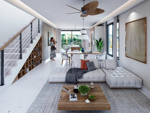 ID Modern Bedroom Villa for Sale in Punta Cana’s Central Town – Private Patio and Premium Design ()