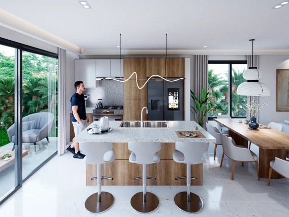 ID Modern Bedroom Villa for Sale in Punta Cana’s Central Town – Private Patio and Premium Design ()