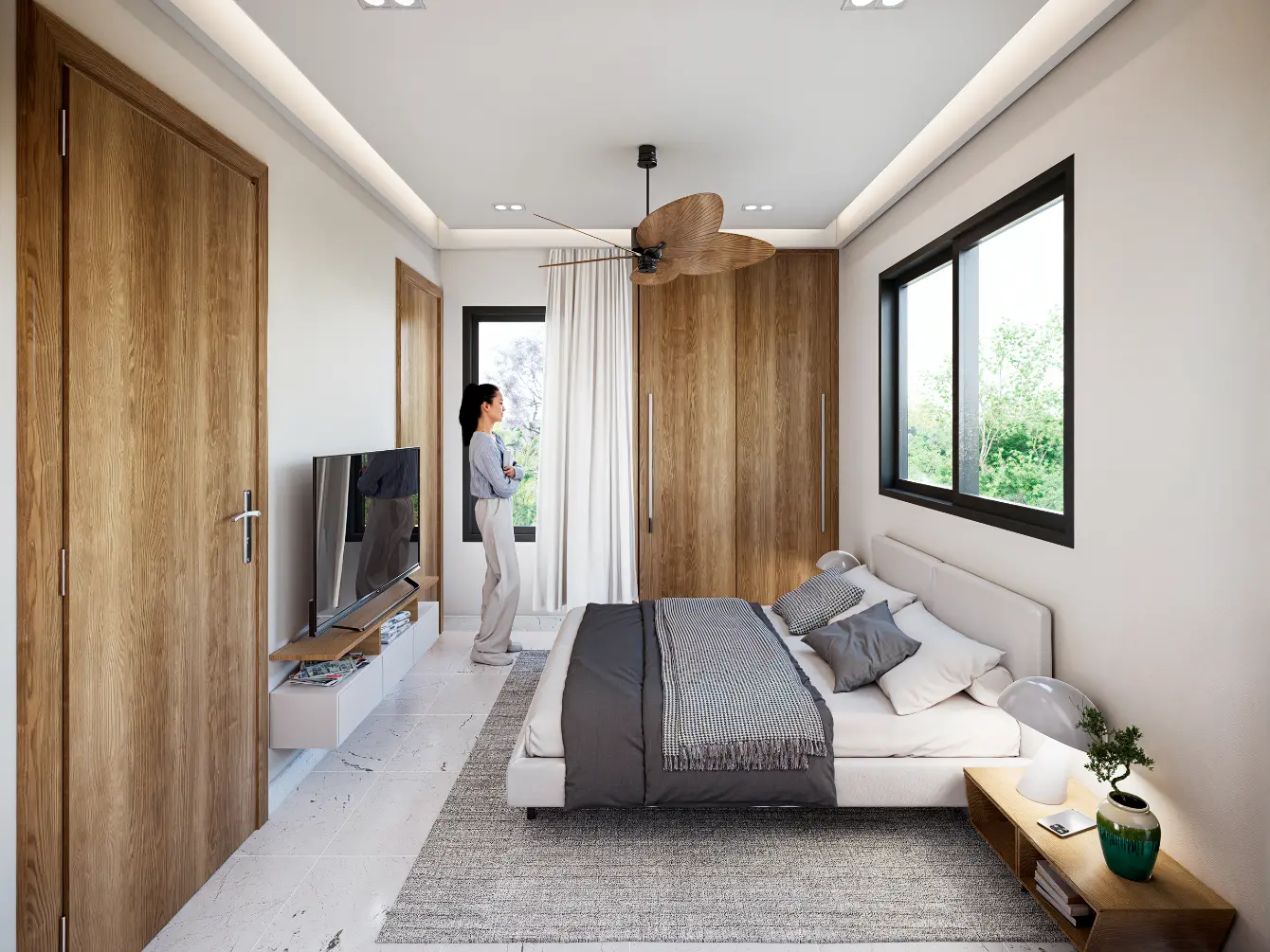 ID Modern Bedroom Villa for Sale in Punta Cana’s Central Town – Private Patio and Premium Design ()