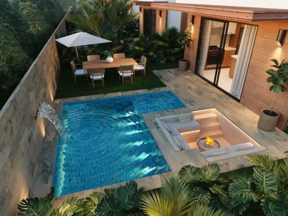 ID Modern Bedroom Villa for Sale in Punta Cana’s Central Town – Private Patio and Premium Design ()