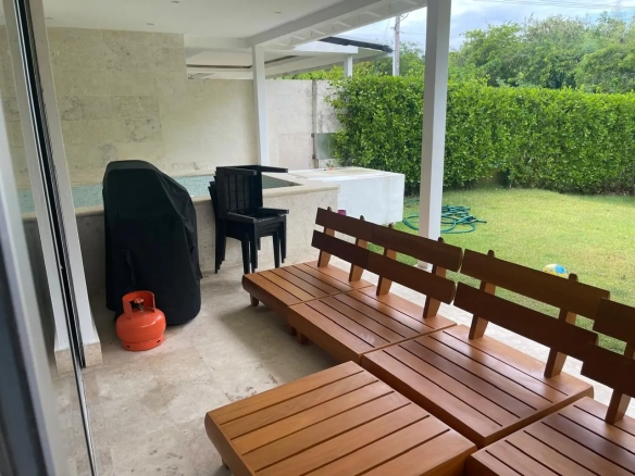 ID BR Villa for Sale in East Village Punta Cana Backyard ()