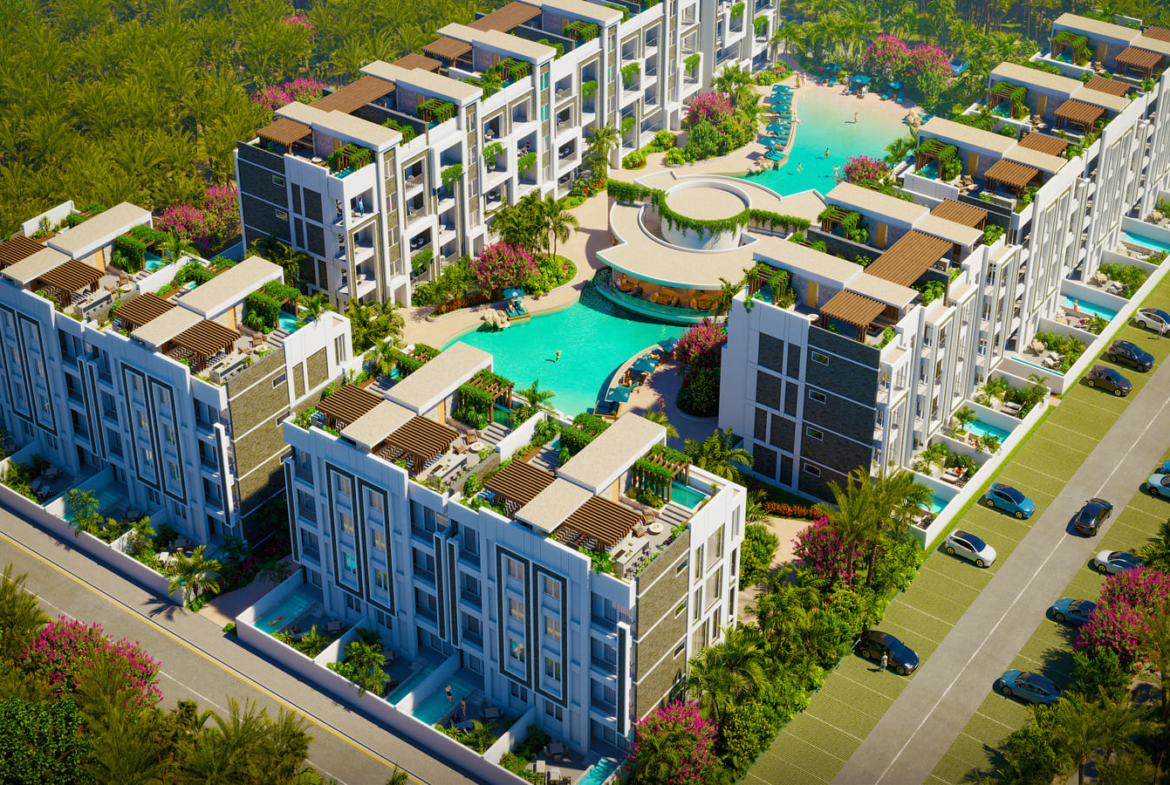 , Luxury Bedroom Condo for Sale in Bavaro Punta Cana, Eden Garden ()