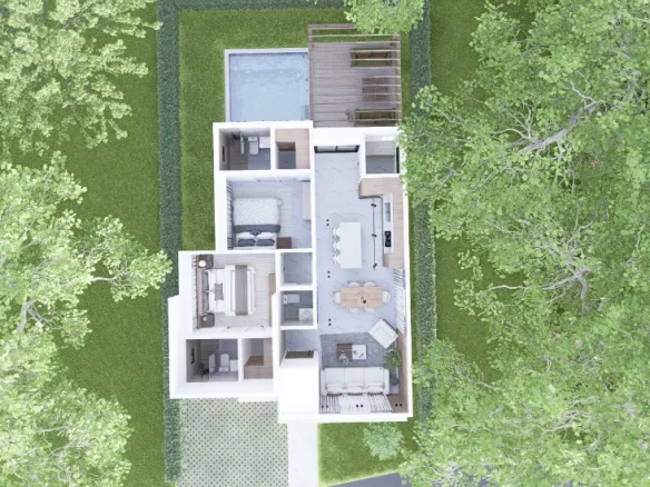 ID Modern BR Villa in Ecos del Mar III with Terrace Near Downtown ()