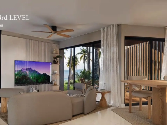 ID Stylish Bedroom Beachfront Apartment in Akkana Samaná with Pools, Beach Club and Coworking Spaces ()