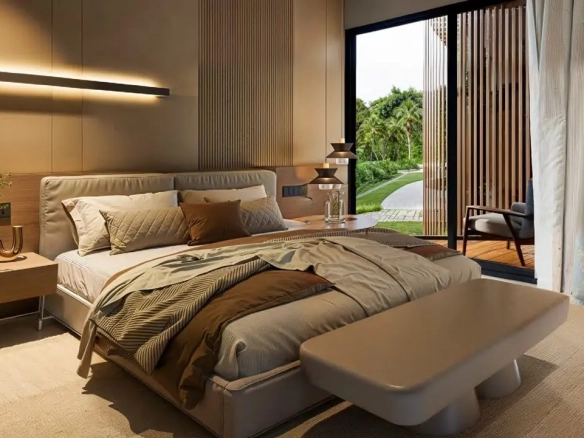 ID Stylish Bedroom Beachfront Apartment in Akkana Samaná with Pools, Beach Club and Coworking Spaces ()