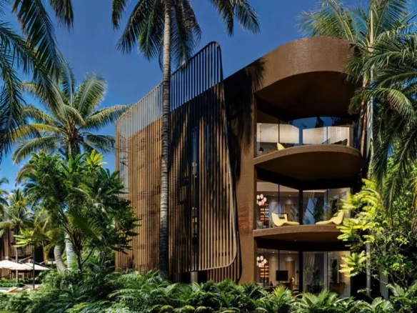 Stylish 1-Bedroom Beachfront Apartment in Akkana Samaná with Pools, Beach Club and Coworking Spaces